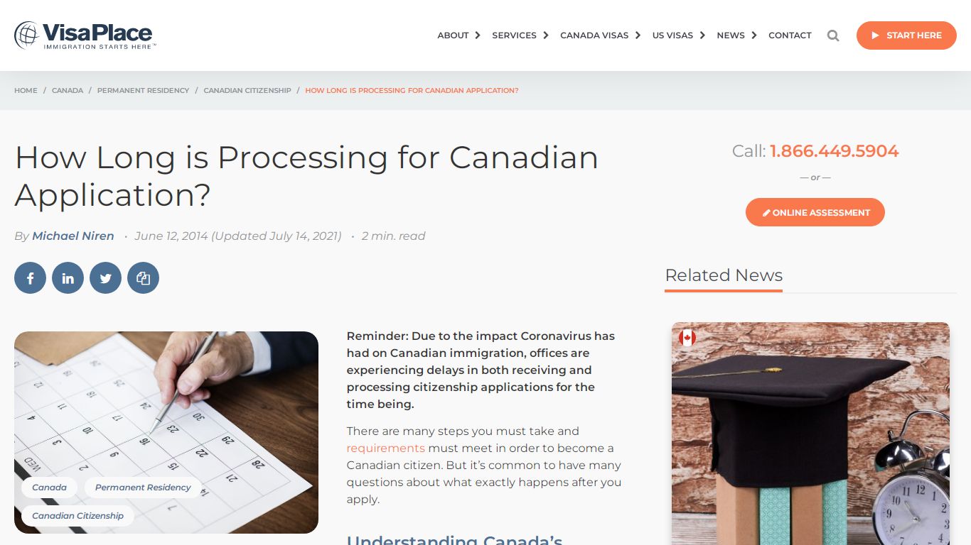 Canada Citizenship Application Processing Time 2021 - VisaPlace